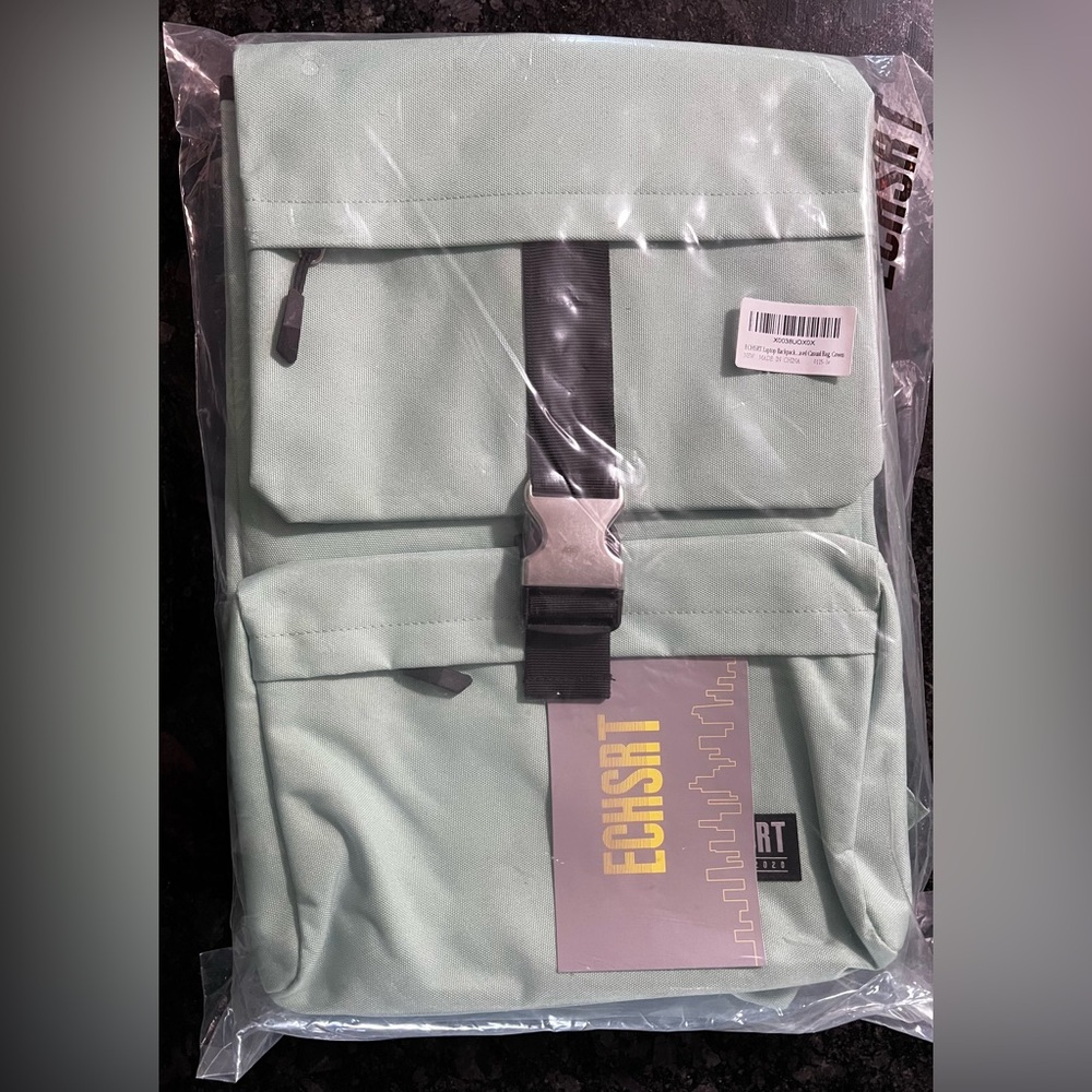 NIB ECHSRT Women’s Laptop Backpack, Mint Green/Black